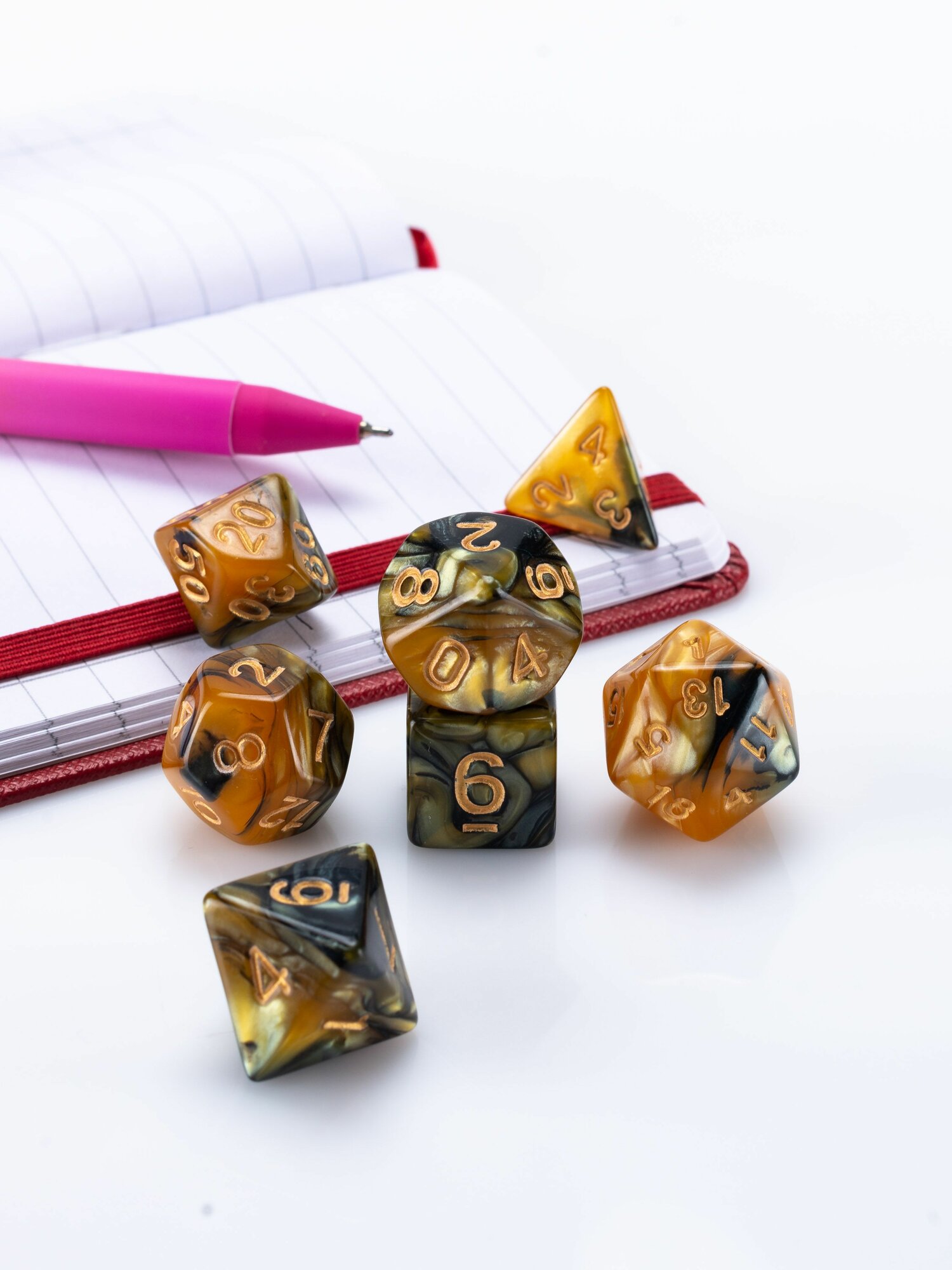 Кости игральные для Dungeons & Dragons, кубики для DnD и настольных ролевых игр (дайсы ДнД) 7 шт.