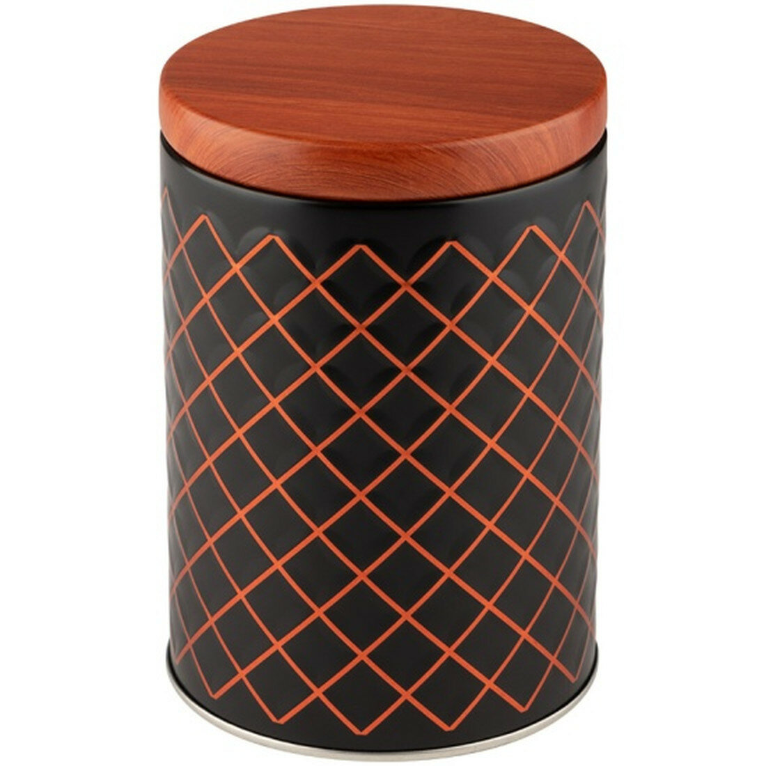 Банка Mallony жестяная для сыпучих продуктов CLASSICO NERO 9х128 см круглая с крышкой