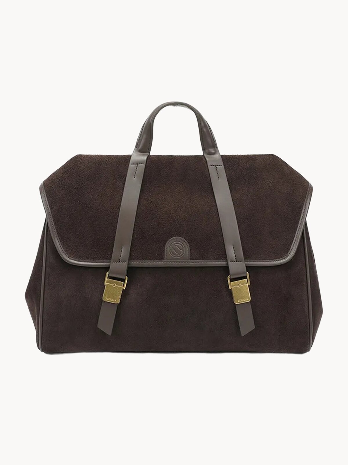 Сумка рюкзак натуральная замша Италия, коричневый портфель трансформер