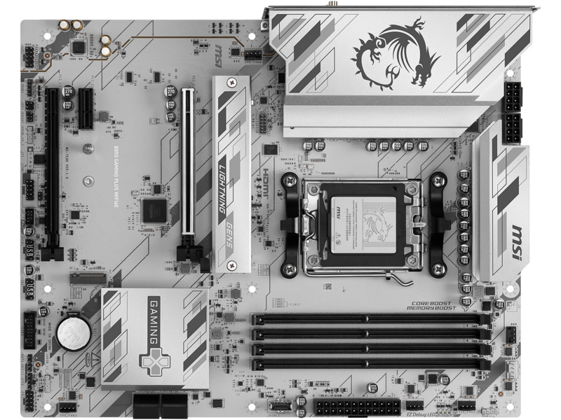 Материнская плата B850 GAMING PLUS WIFI6E B850, AM5, 4*DDR5, 2*PCIEx16, 1*PCIEx1, 2*M.2, 2*TypeC, 3*USB3.2Gen2, 6*USB3.2Gen1, 4*USB2.0, 4*SATA3.0, 2.5G, DP, HDMI, ATX, RTL