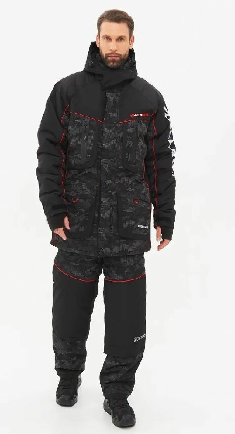 Костюм мужской зимний SIBERIA REFLECT reflex membrana черный (HUNTSMAN)