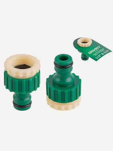 Изображение товара Адаптер внешний 1/2" и 3/4" для подключения поливочного шланга к водопроводной трубе волат (55040-01)