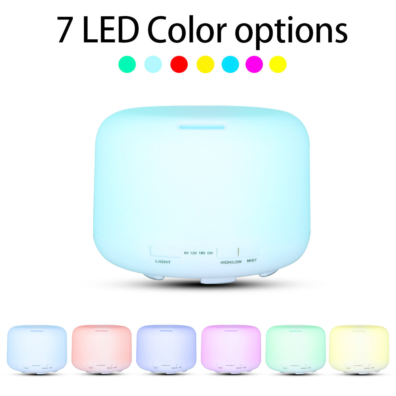 Нет печати новый 500 мл Ароматерапевтический увлажнитель ароматерапия домашний Красочный эфирное масло