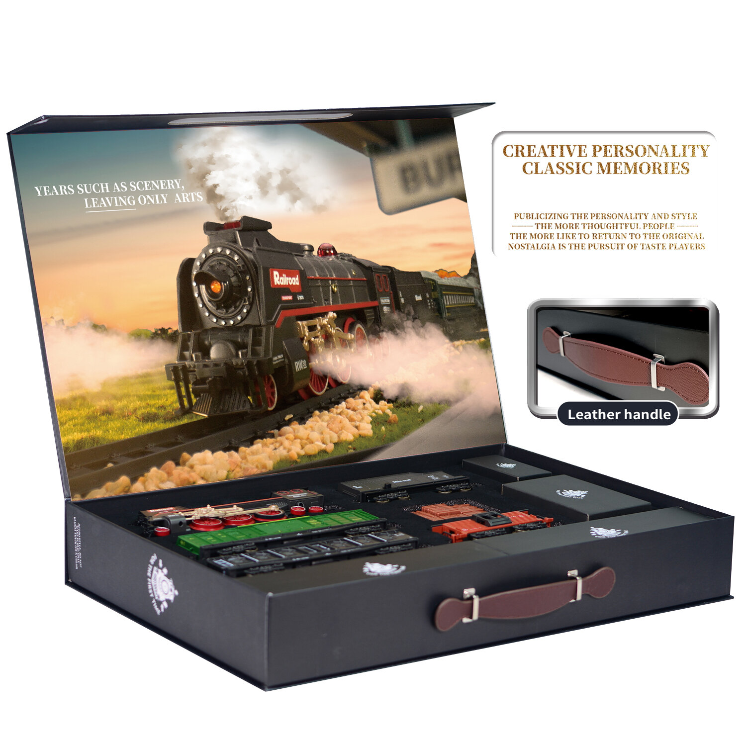 Железная дорога премиум качество , все навороты, звук , дым , и даже чемодан