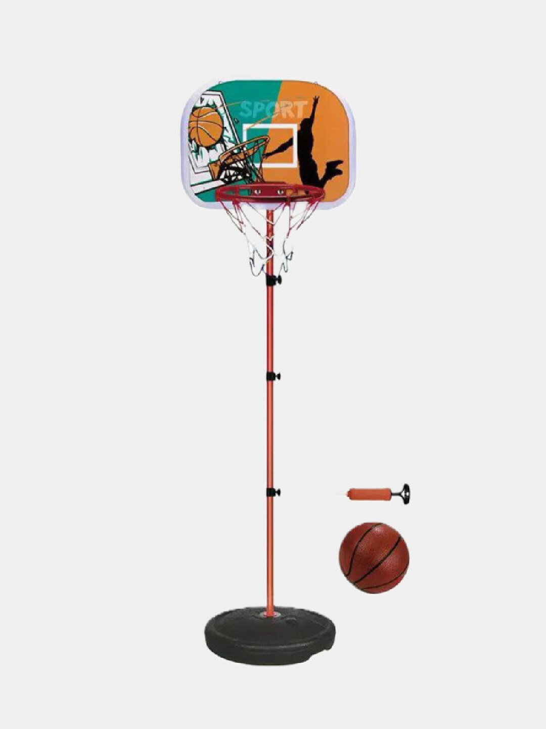 Баскетбольная стойка детская 2 метр регулируемая — фото 1