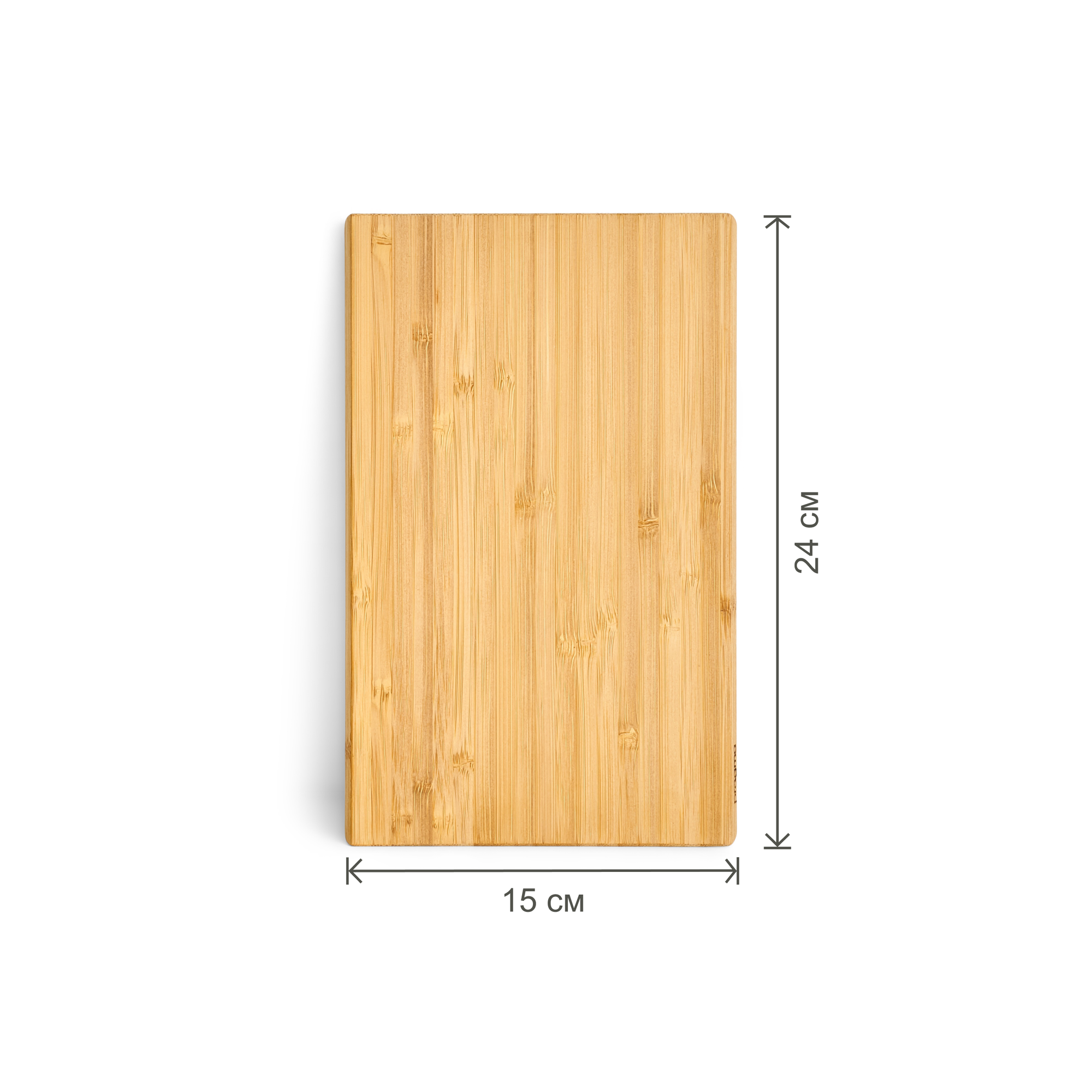 Деревянная разделочная доска Pragma Litop 24х15 см, натуральный бамбук — фото 1