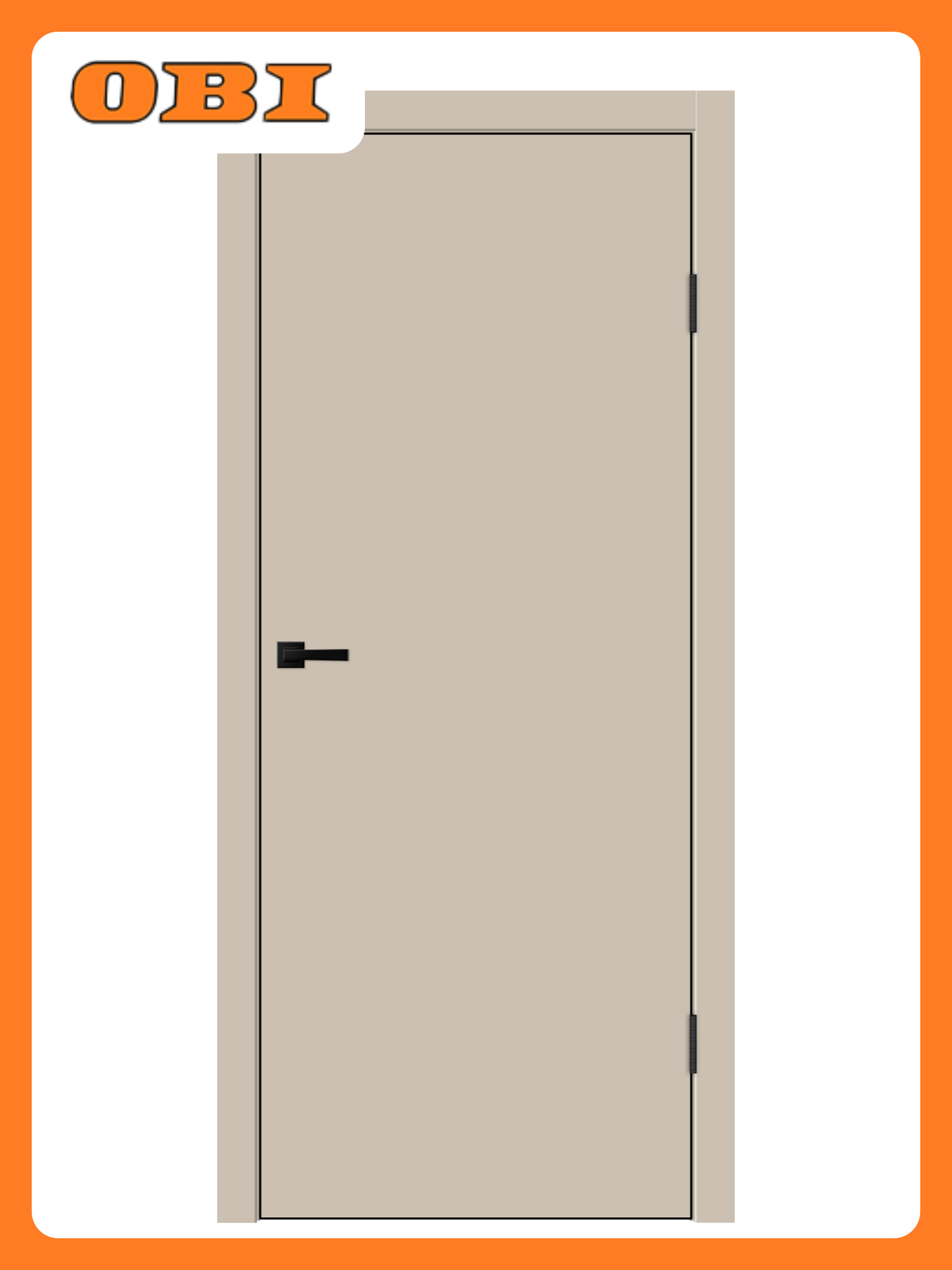 Дверь VellDoris Emalux Galant бежевая кварцит глухая 80 см 20мм 24 кг