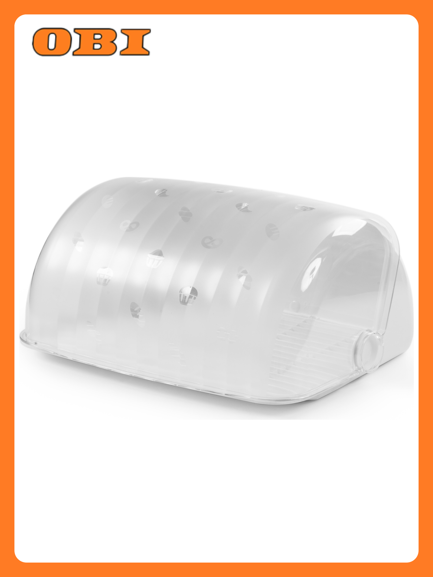 Хлебница BEROSSI Рондо откидная крышка пластик белая 345х273х164 см