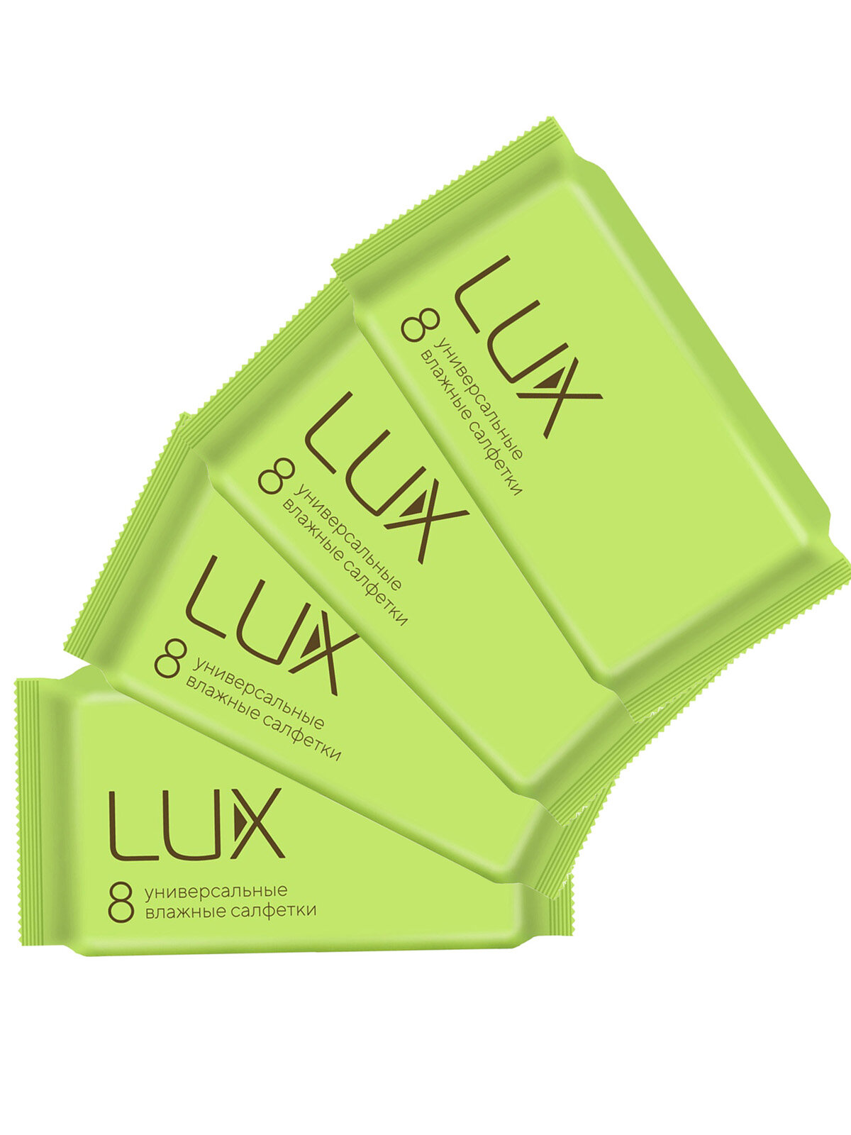 Влажные салфетки LUX, парфюмированные, универсальные, мини-упаковка, 8шт х 4 уп
