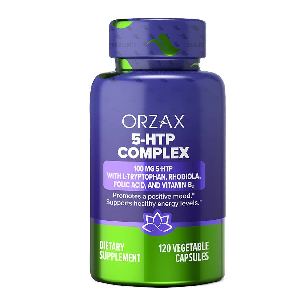 Orzax 5-HTP 100 — поддержка настроения, сна и нервной системы, 30 капсул