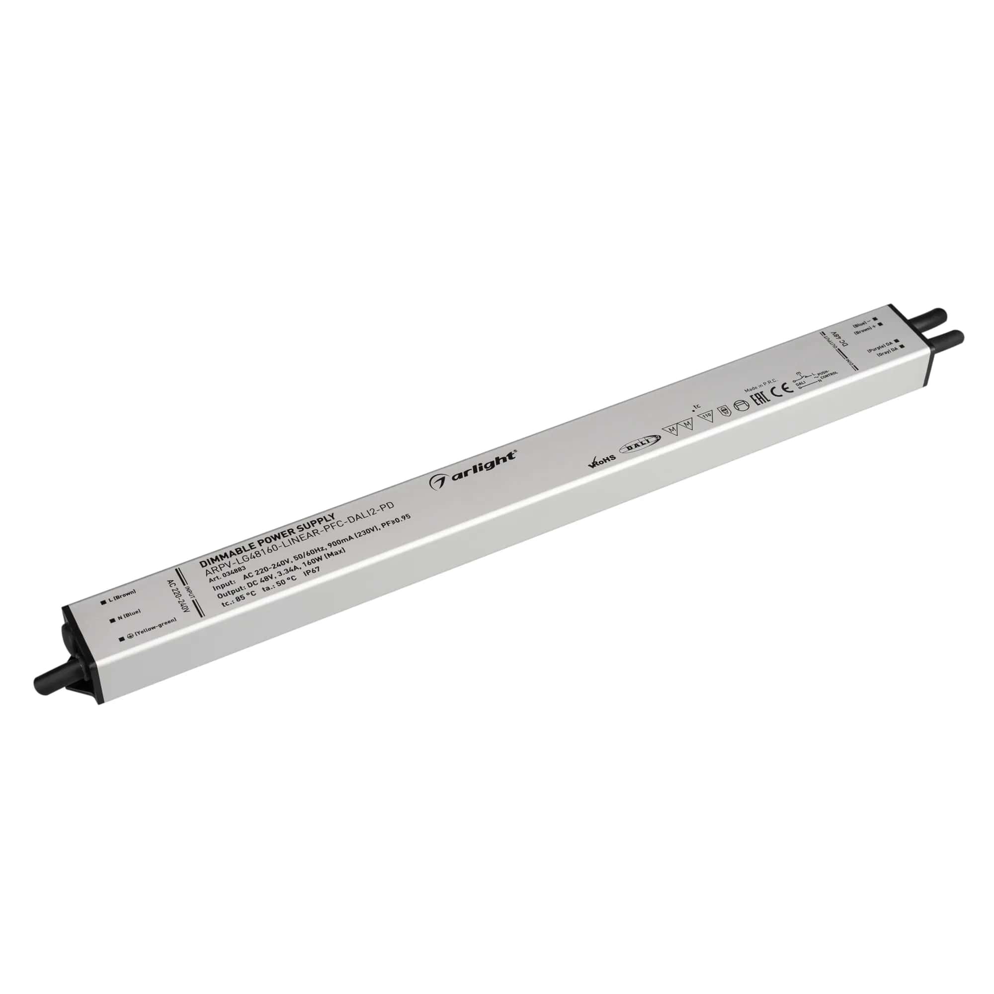 Блок питания для светодиодной ленты ARPV-LG48160-LINEAR-PFC-DALI2-PD (48V, 3.34A, 160W) — фото 1