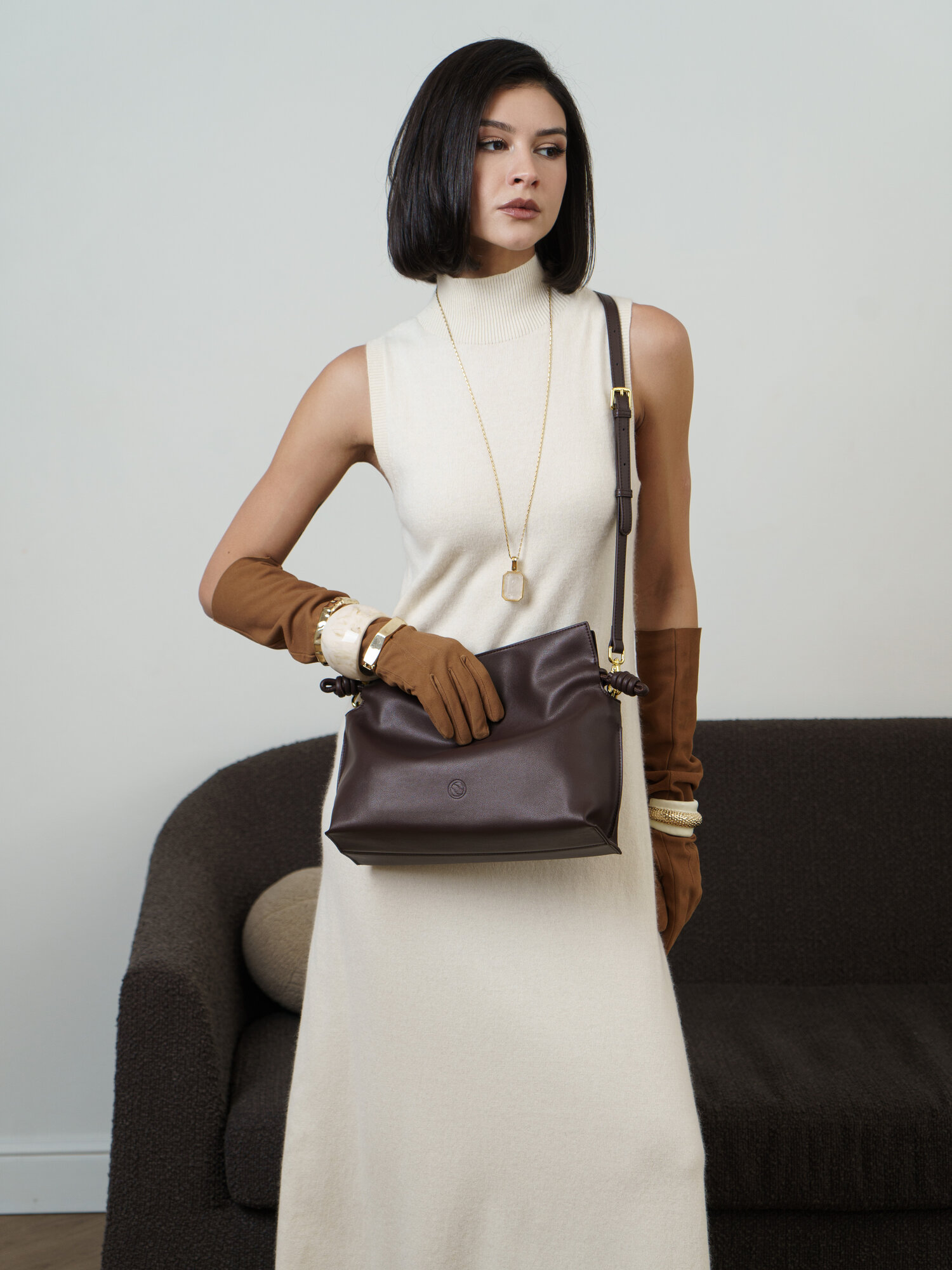 Сумка торба Paprika Bag Italy, фактура гладкая, коричневый — фото 1