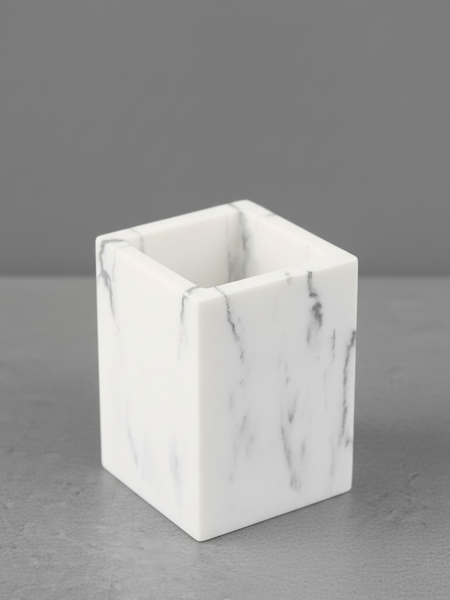 Набор аксессуаров для ванной комнаты Marble 4 предмета PERFECTO LINEA белый (35-000105) — фото 1