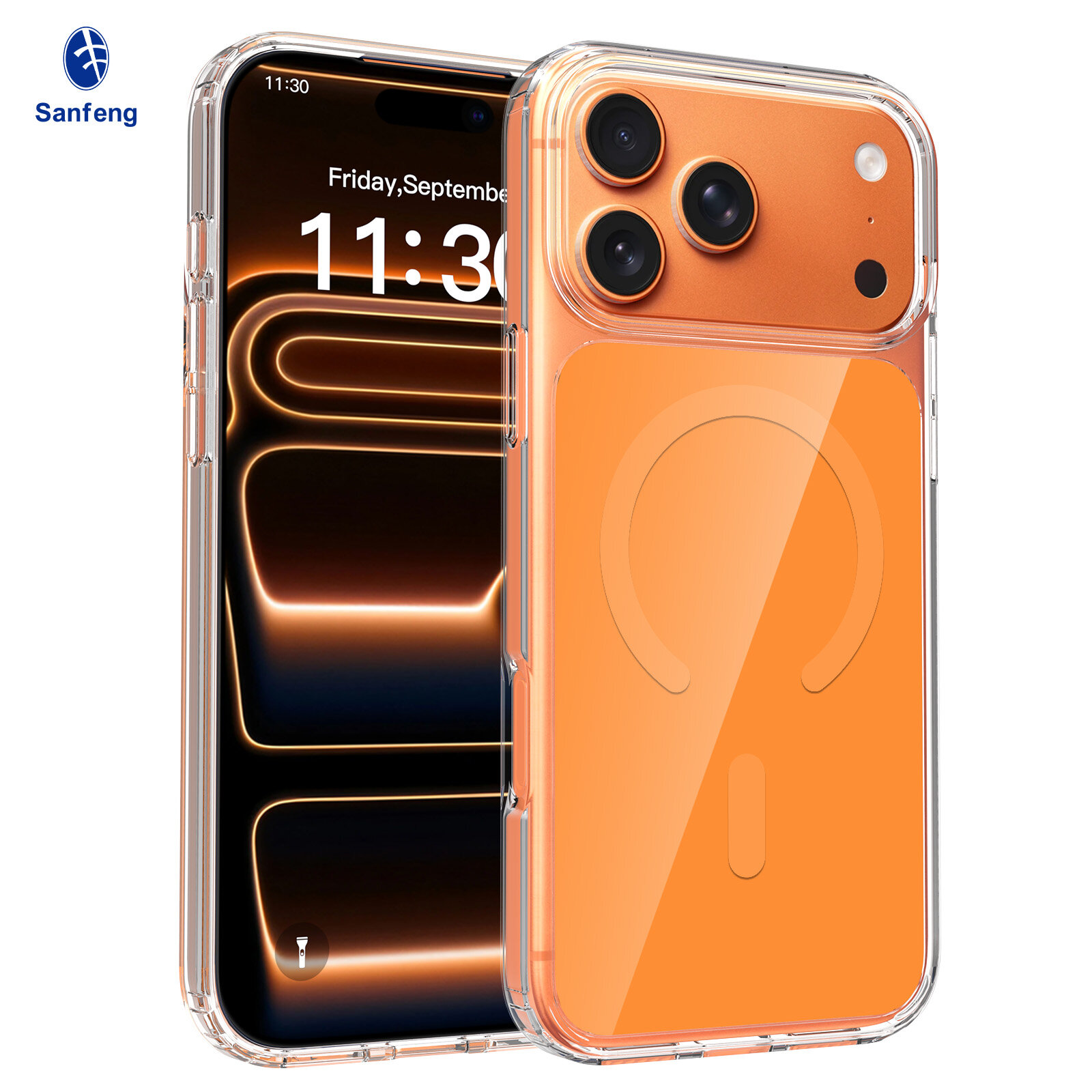 Чехол Для Apple iPhone 17 Pro Max / Айфон 17 Про Макс, soft touch, накладка, поликарбонат (PC), защита камеры, ударопрочный, усиленные углы, Apple, Apple iPhone 17 Pro Max, orange,