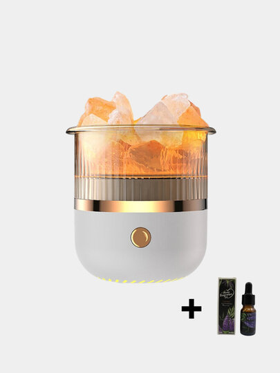 Увлажнитель воздуха, лампа-аромадиффузор, с гималайской солью, для дома, офиса и автомобиля
