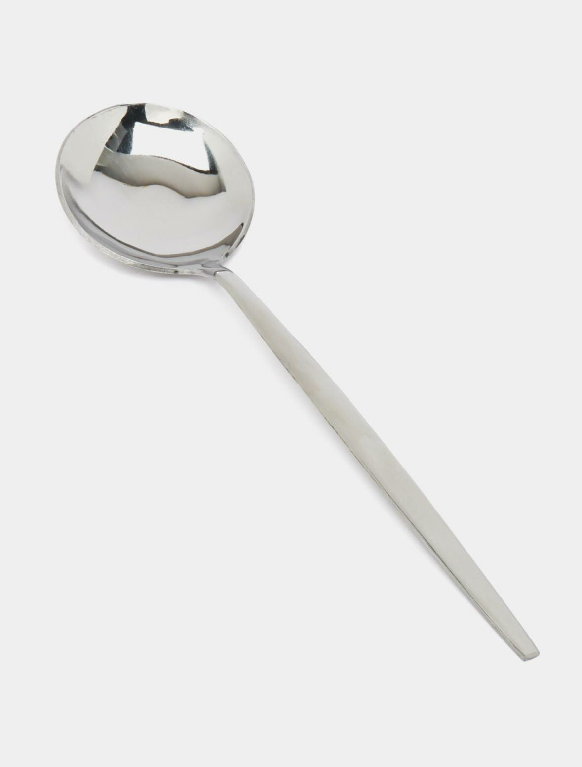 Ложки, десертные, нержавеющая сталь, длинные ручки 15 см, набор 6 шт