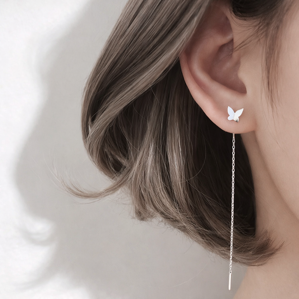 Серьги цепочки, с подвесками