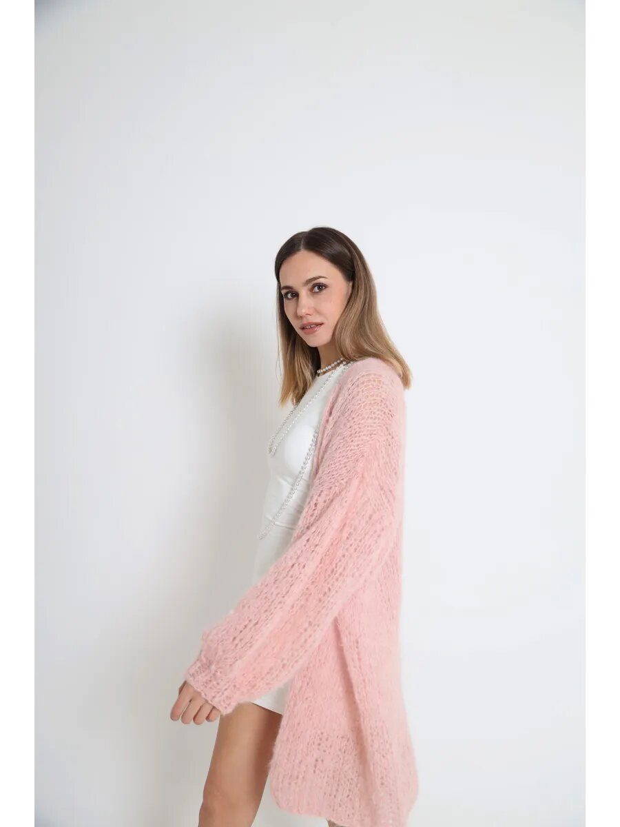 Кардиган The Sweetest Sweaters, размер ONE SIZE, розовый — фото 1