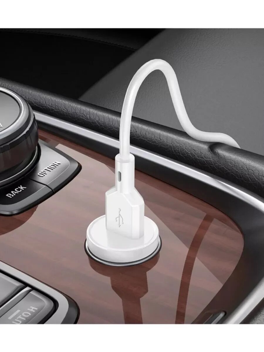 Автомобильное зарядное устройство с micro-USB кабелем — фото 1