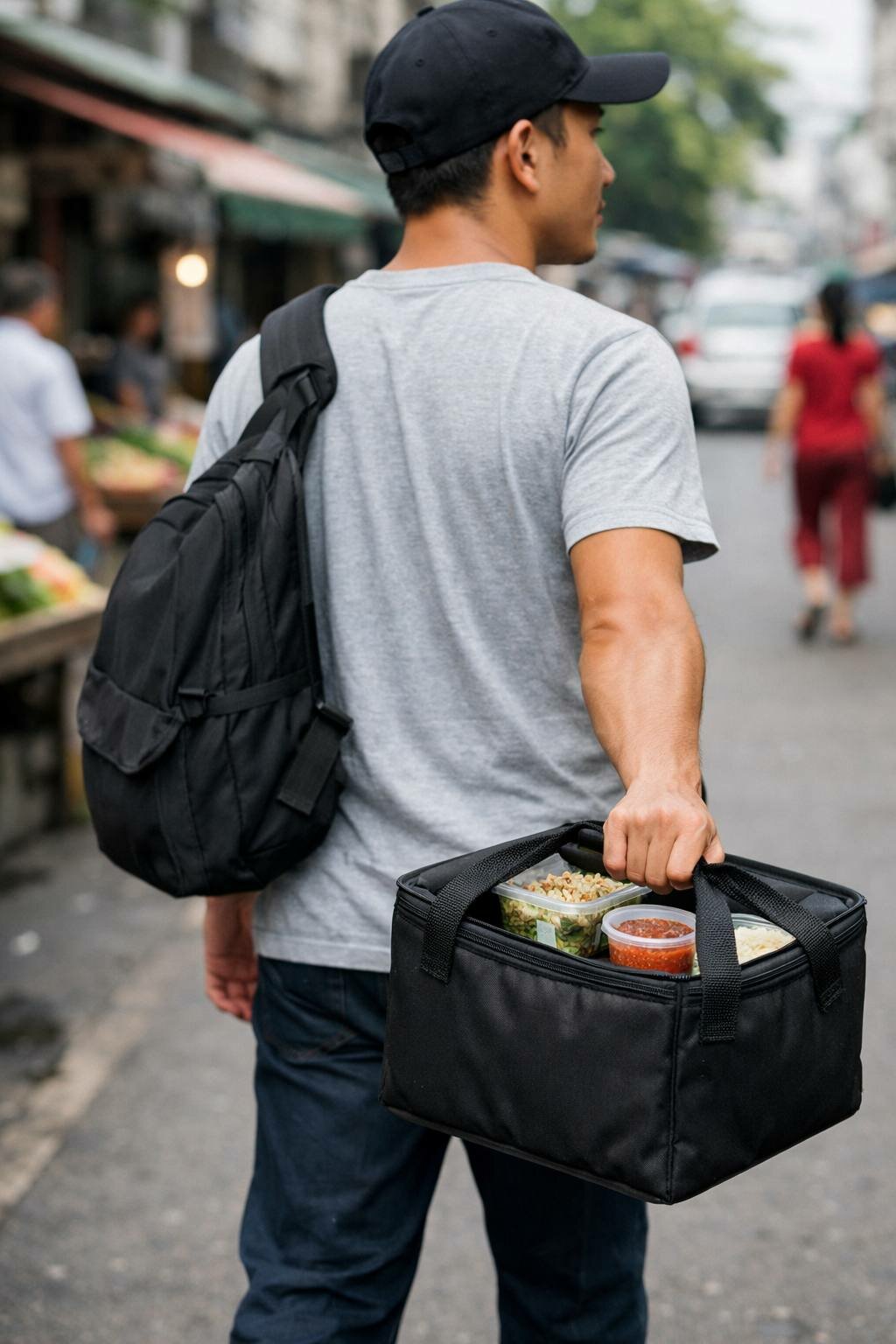 Термоконтейнер Lunch Box, герметичный, пищевой пластик, многоразовый, легко моется