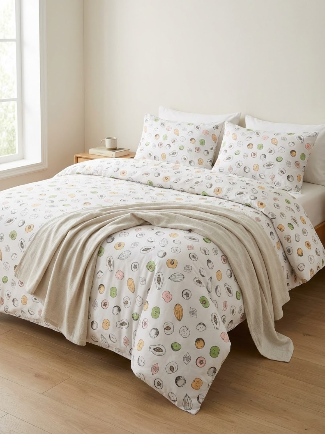 Качественный комплект постельного белья с узором — мягкий, стильный, идеален для спальни 140*220