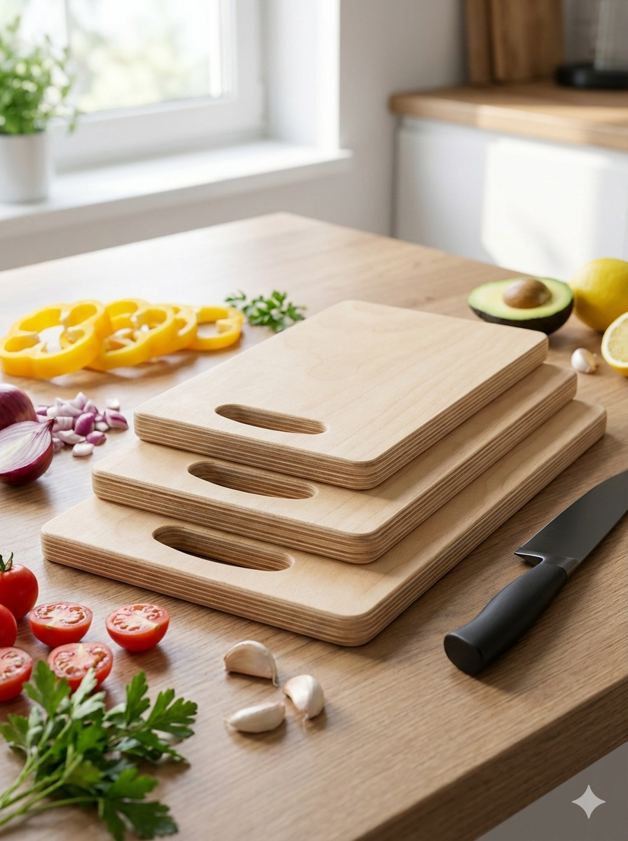 Доска разделочная, 3 в 1, деревянная, для кухни, Лёгкий вес и удобство в использовании