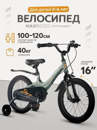 Изображение товара Велосипед детский двухколесный Maxiscoo JAZZ Стандарт 16 (2026) MSC-J1654