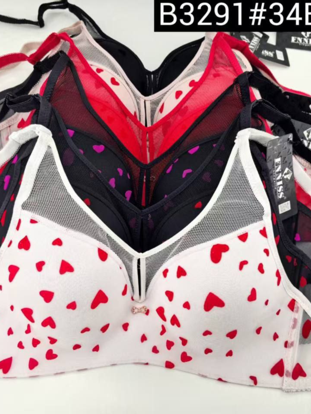 Комплект нижнего белья, размер 80B, красный — фото 1