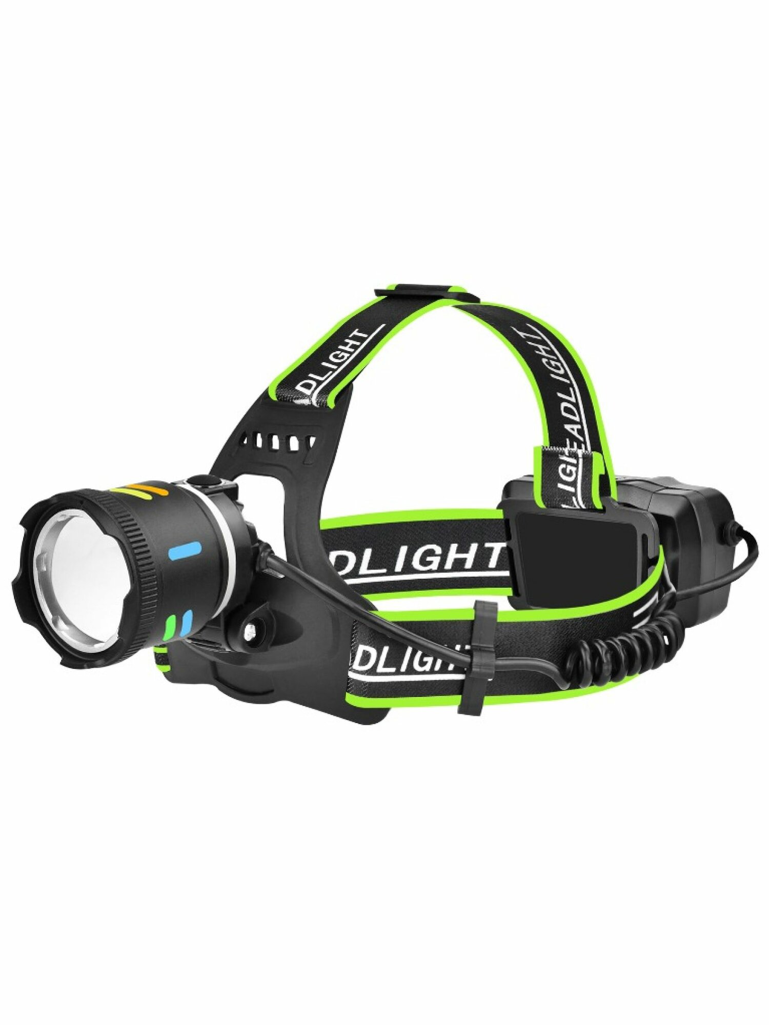 Фонарь налобный Огонь HT-3126-PM20-TG Zoom светодиодный, 3 режима