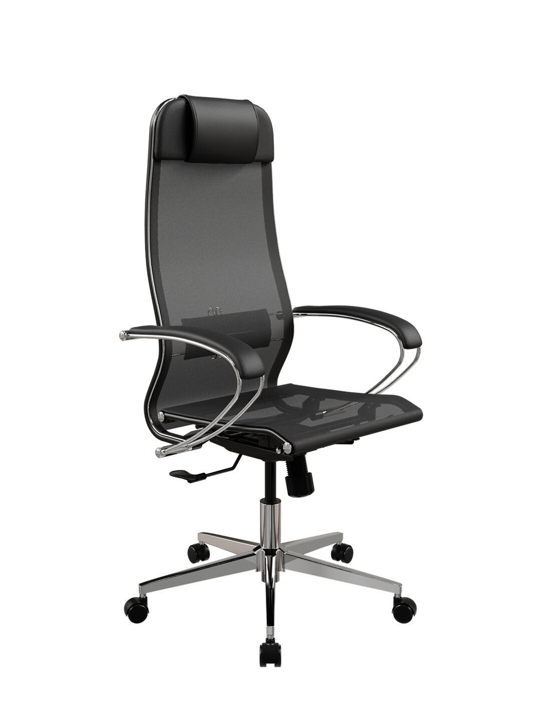 Кресло METTA SynchroSit, для руководителя, синхромеханизм, черное, эргономичное, до 150кг