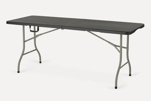 Изображение товара Стол обеденный садовый Lancaster 27002CS-180B, 180x74x70 см, тёмно-серый, чёрный