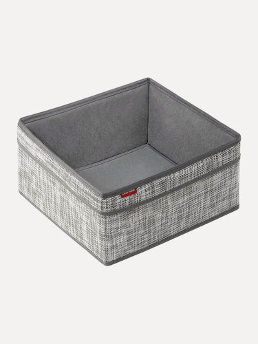 Изображение товара Корзина для хранения с ручками Casy Home 30x30x14см, цвет серый