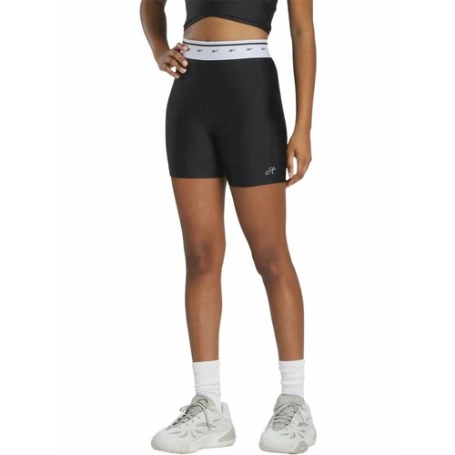 фото Шорты спортивные reebok angel shorts w, размер xl, белый, черный, серебряный