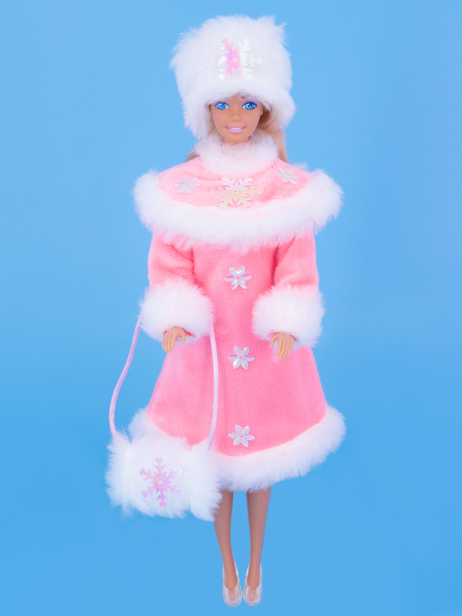 Одежда для кукол barbie 29 см Модница, костюм снегурочки, 4 предмета