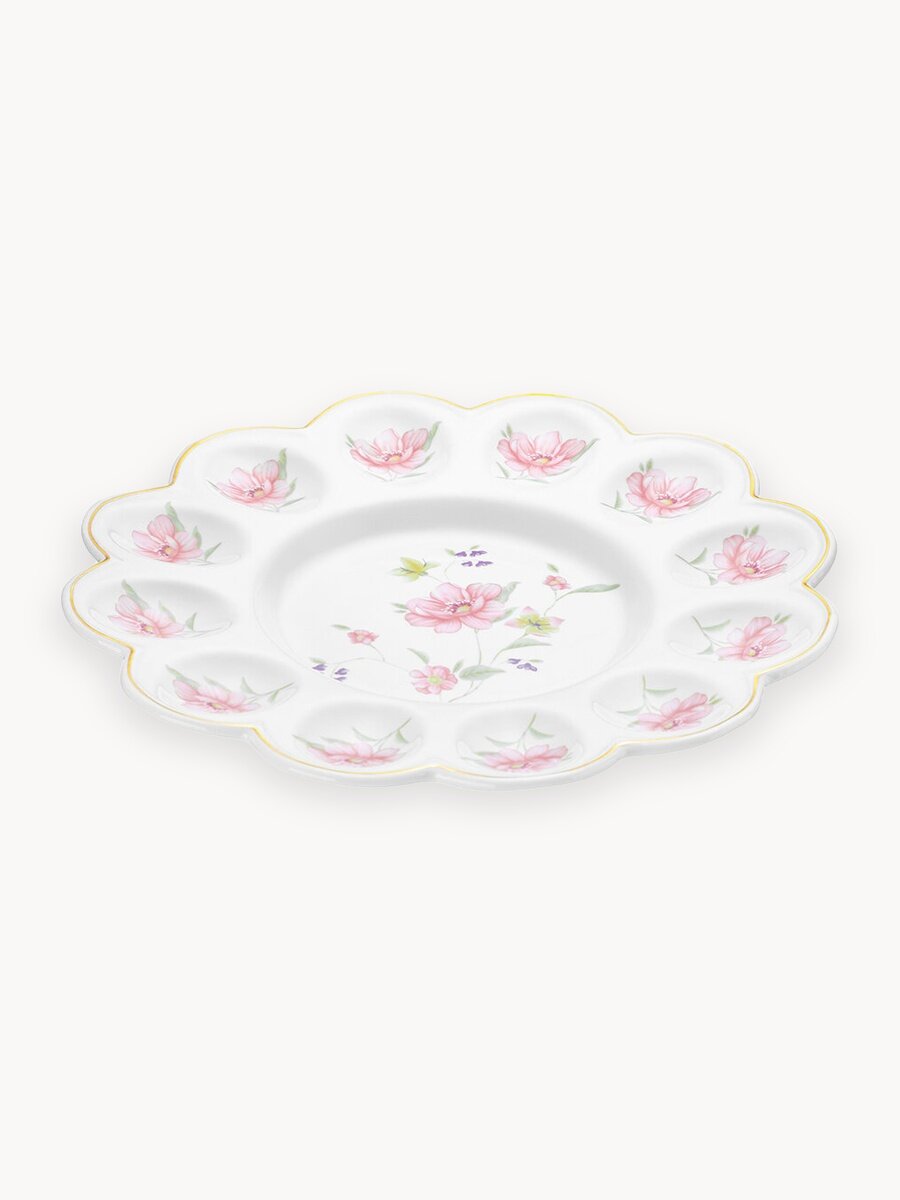 Тарелка для фаршированных яиц 24х24х2,5 см Elan Gallery Диана фарфор