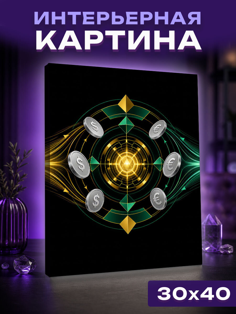 Интерьерная картина Квантовое ядро капитала