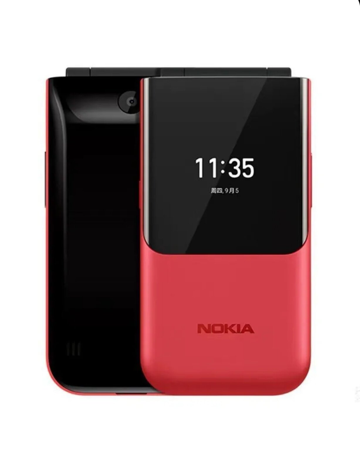 Телефон кнопочный Nokia 2720 Flip, раскладной, Bluetooth, SIM 2, 2 экрана