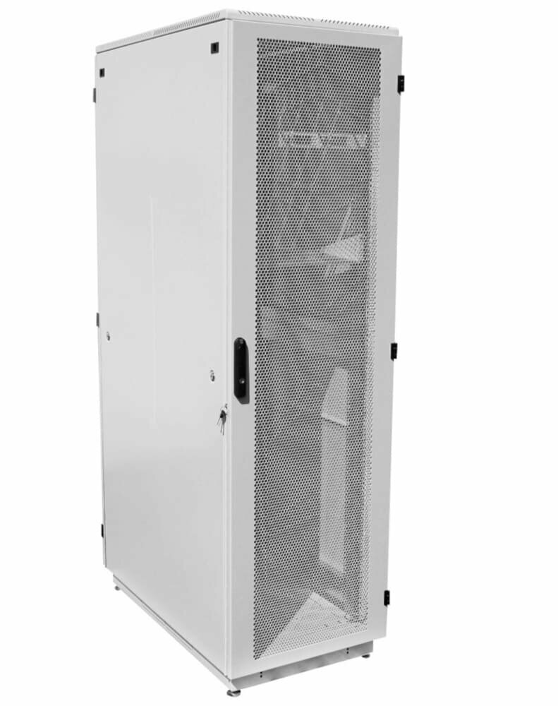 ЦМО Шкаф серверный ЦМО (ШТК-М-42.8.10-48АА) напольный 42U 800x1000мм пер. дв. перфор. задн. дв. перфор.2-хст. 2 бок. пан. направл. под закл. гайки 710кг серый 855мм 129.15кг 180град. 2030мм IP20 сталь