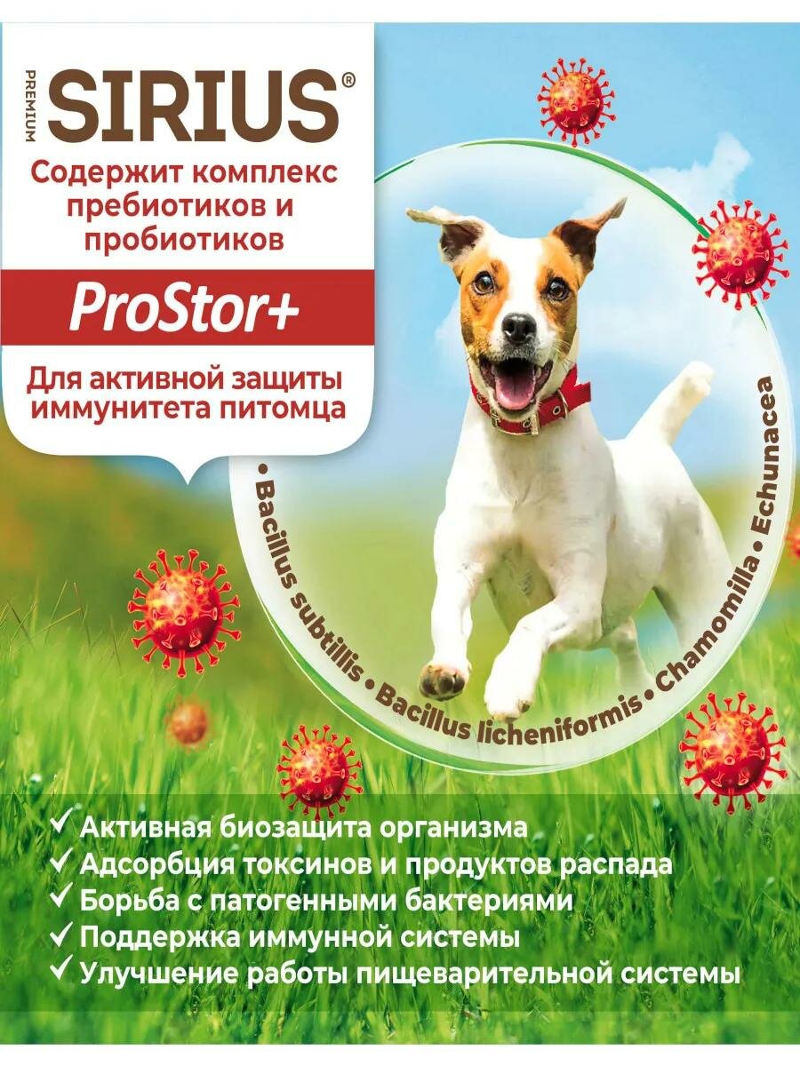 Полнорационный сухой корм SIRIUS для взрослых собак мелких пород, индейка и рис, 10 кг — фото 1