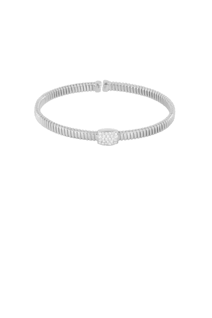 Браслет, белое золото, 750 проба, бриллиант