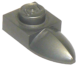 Plate, Modified 1 x 1 with Tooth Horizontal, 49668 Flat Silver N