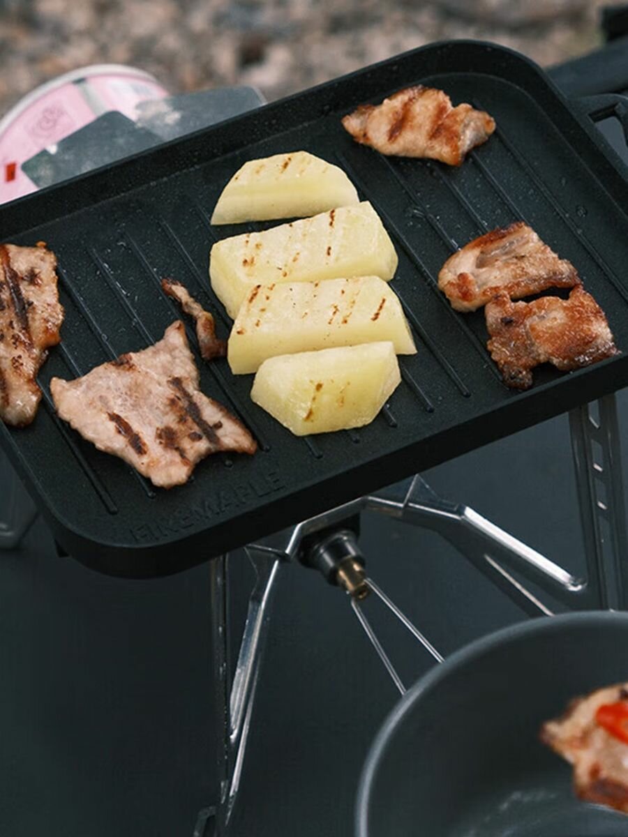 Сковороды Xiaomi FIRE-MAPLE Удобная сковорода-гриль из литого алюминия, с двойным антипригарным покрытием (с зажимами для гриля)