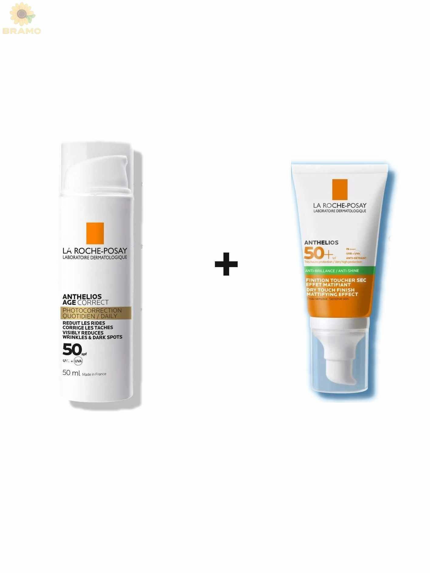 Солнцезащитный крем Anthelios UVMune400 с масляным контролем Spf50, 50 мл+ Anthelios Age Correct SPF 50 Крем против морщин, 50 мл