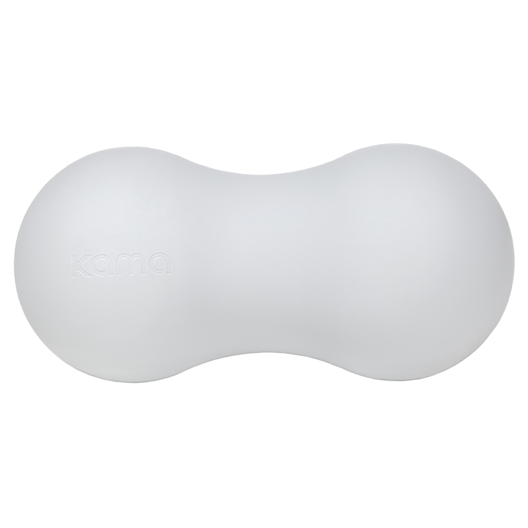 Ролик для массажа Kama, мяч двойной арахис, диаметр 6,8 см, серый