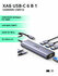 Хаб 6 в 1 Ugreen USB-C CM512, HDMI 4K 30Гц, 3xUSB-A 3.0, LAN RJ45...
