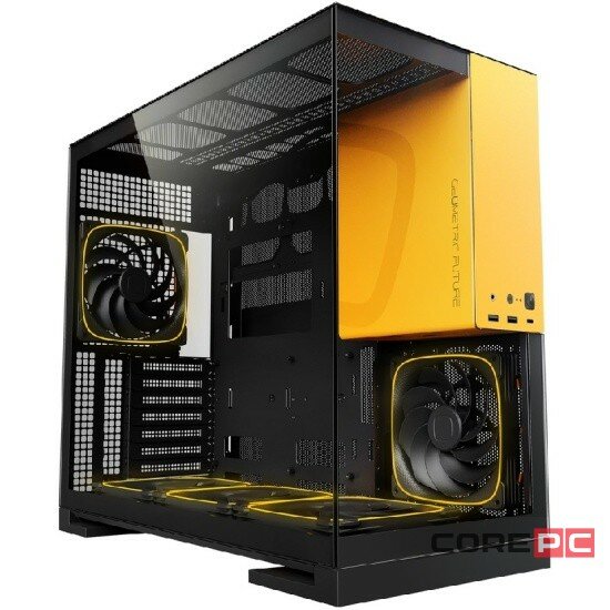 Компьютерный корпус Geometric Future Model 5 ARGB Black Yellow with fans (1AM5WKBY01100)