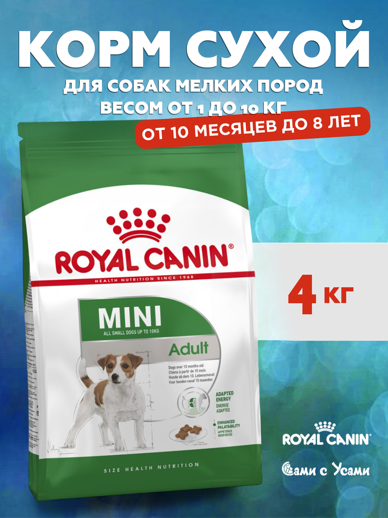 ROYAL CANIN Mini Adult Корм сух. д/мелких собак 4кг