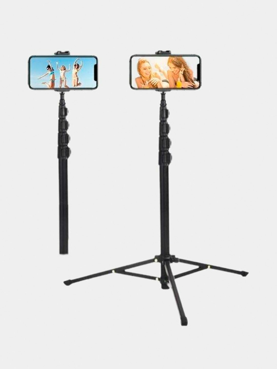 Трипод штатив Jmary MT-40, напольный для фото-видеокамер, телефонов, черный, 150 см — фото 1
