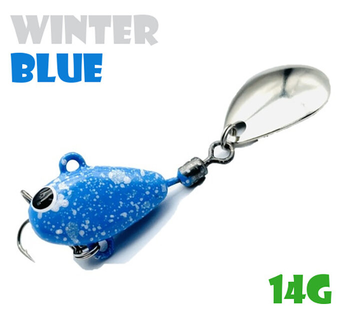Блесна Тейл-Спиннер для рыбалки Uf-Studio Hurricane 14g #Winter Blue