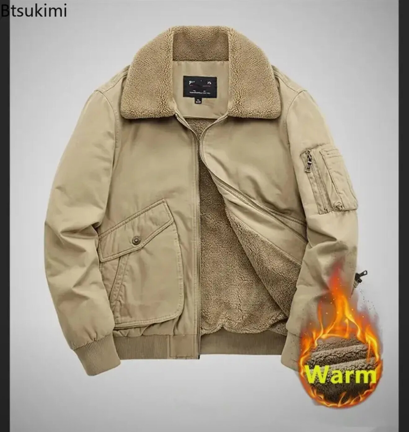 Бомбер OUTVENTURE Winter 2025, размер 146-152, Khaki
